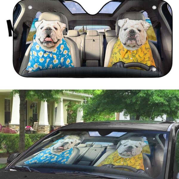 Gearhuman 3D Bulldog 26 Custom Car Auto Sunshade GV26087 Auto Sunshade 