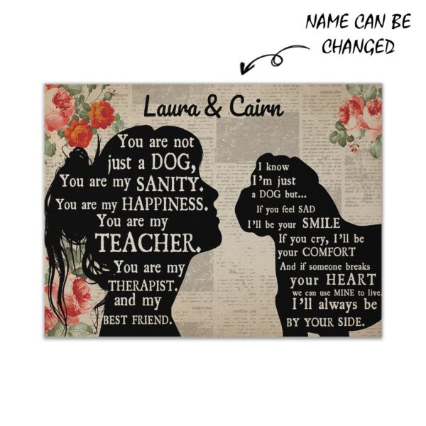 Gearhuman 3D Bullmastiff My Best Friend Custom Name Canvas GW260129 Canvas 1 Piece Non Frame M