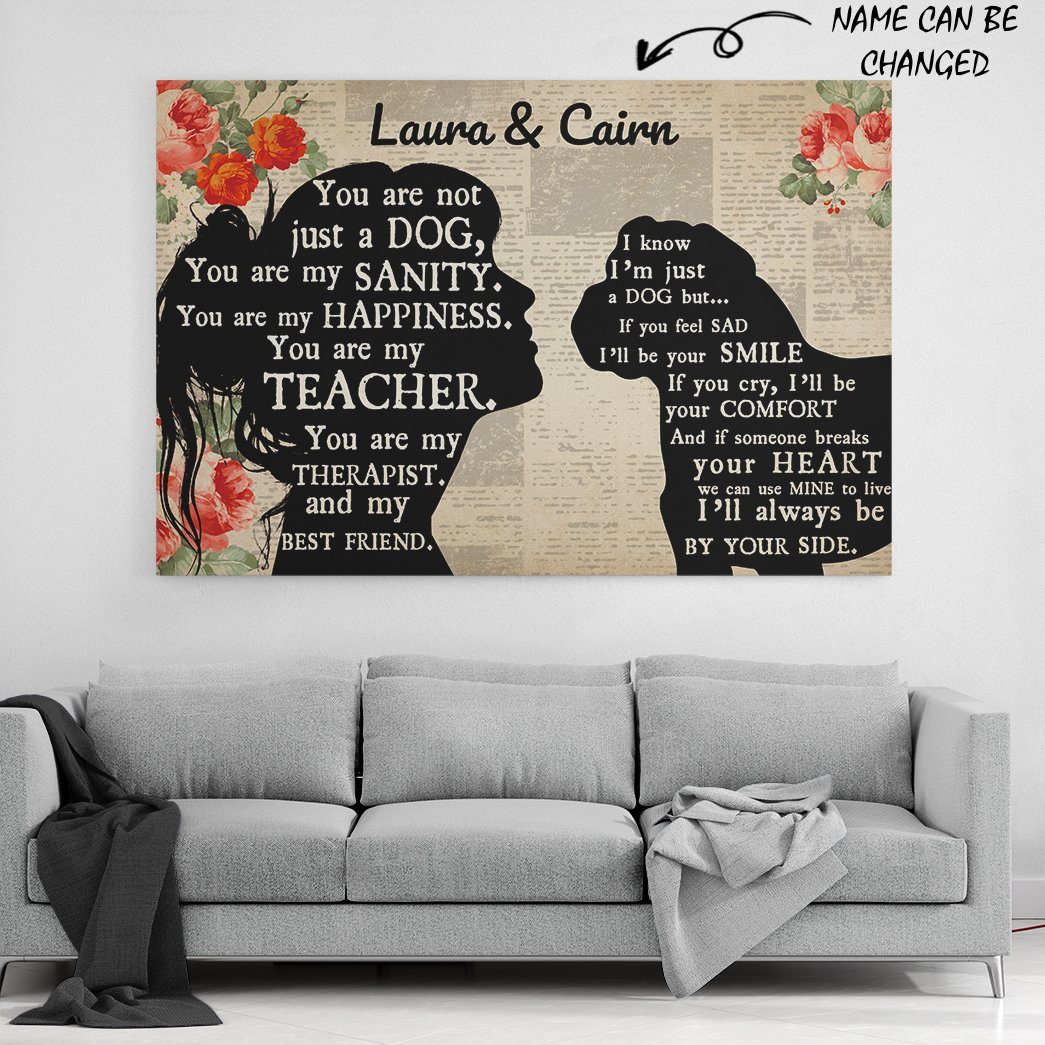 Gearhuman 3D Bullmastiff My Best Friend Custom Name Canvas GW260129 Canvas