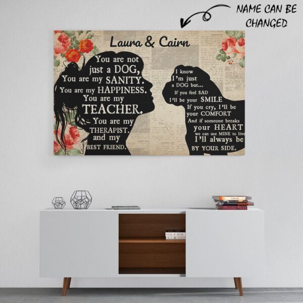 Gearhuman 3D Bullmastiff My Best Friend Custom Name Canvas GW260129 Canvas