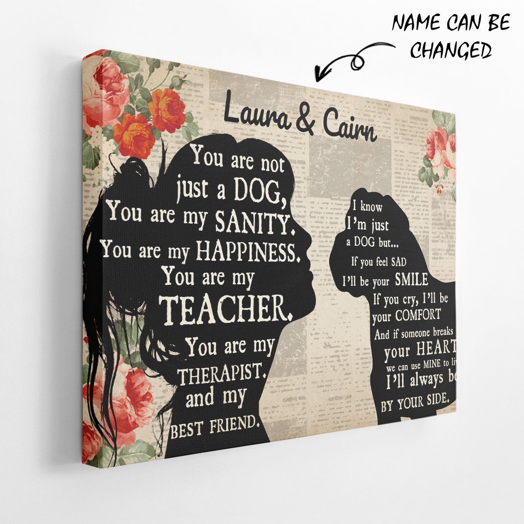 Gearhuman 3D Bullmastiff My Best Friend Custom Name Canvas GW260129 Canvas