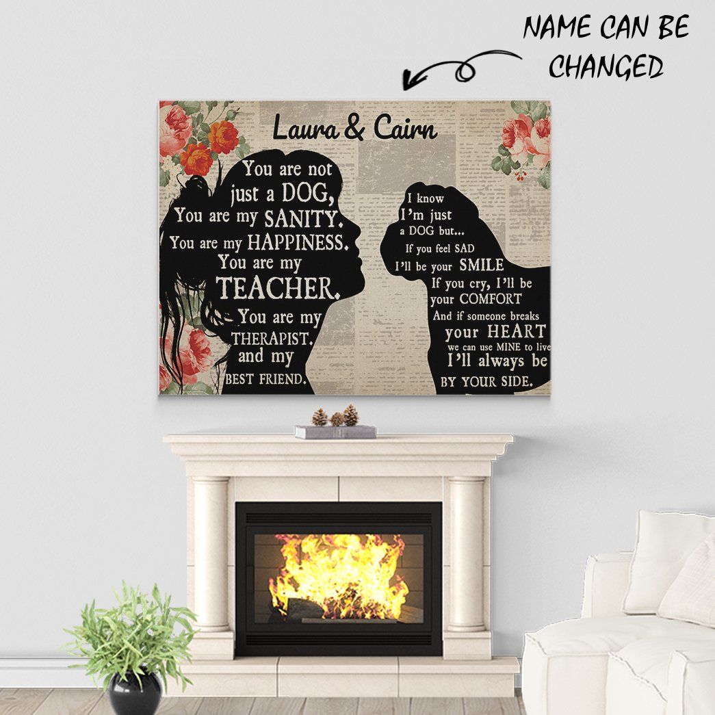 Gearhuman 3D Bullmastiff My Best Friend Custom Name Canvas GW260129 Canvas