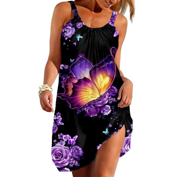 Gearhuman 3D Butterfly Sleeveless Beach Dress ZZ1006212 Beach Dress