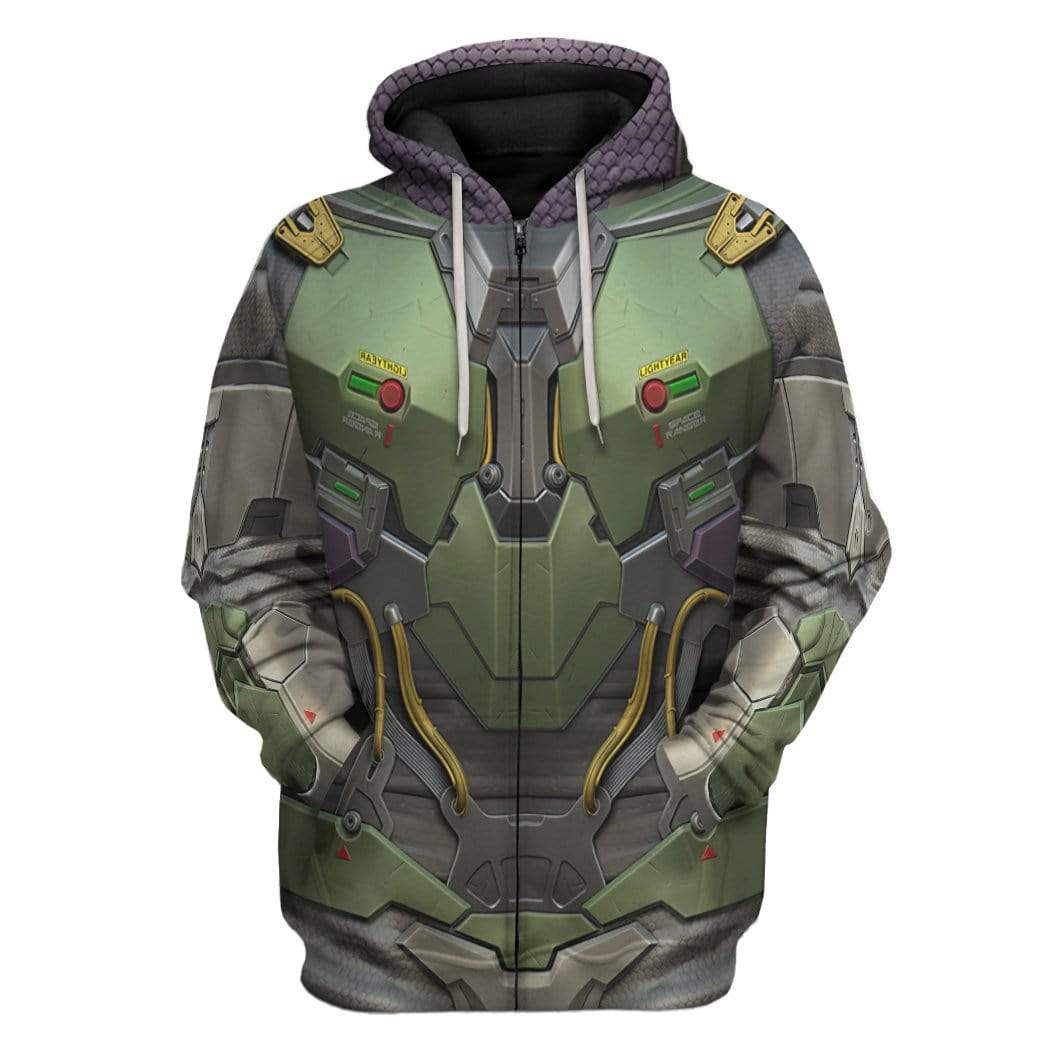 Gearhuman 3D Buzz Lightyear Costume Custom Hoodie Apparel GW060814 3D Custom Fleece Hoodies Zip Hoodie S