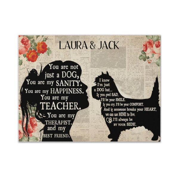 Gearhuman 3D Cairn Terrier My Best Friend Custom Name Canvas GW260140 Canvas 1 Piece Non Frame M