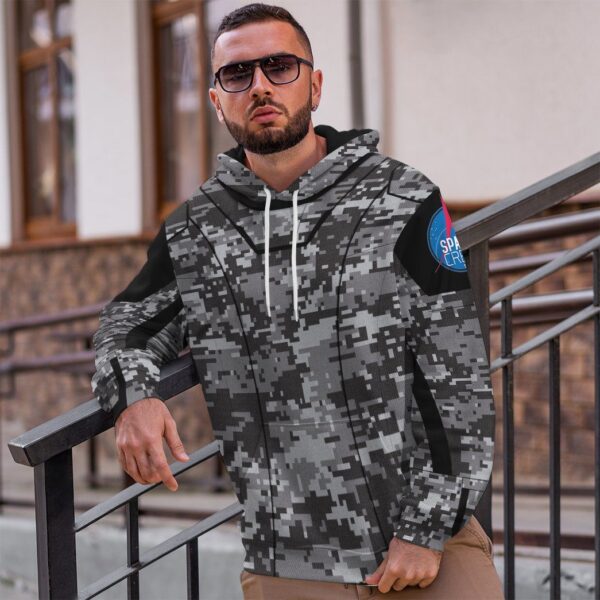 Gearhuman 3D Camo Space Crew Spacesuit Custom Hoodie Apparel GN25084 3D Custom Fleece Hoodies