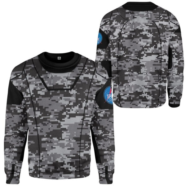 Gearhuman 3D Camo Space Crew Spacesuit Custom Sweatshirt Apparel GN25084 Sweatshirt