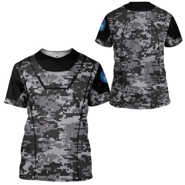 Gearhuman 3D Camo Space Crew Spacesuit Custom Tshirt Apparel GN25084 3D T-shirt