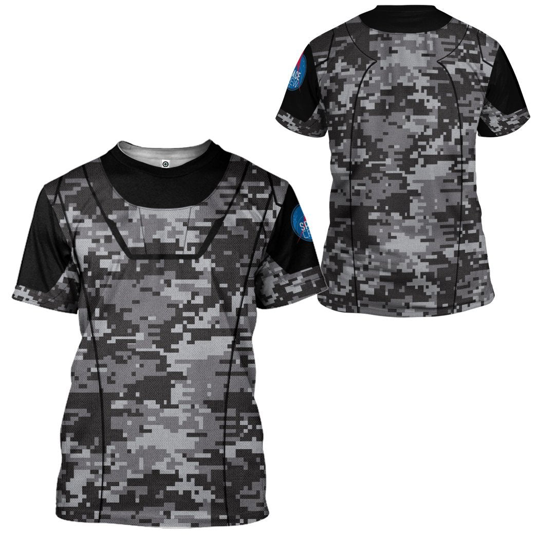 Gearhuman 3D Camo Space Crew Spacesuit Custom Tshirt Apparel GN25084 3D T-shirt