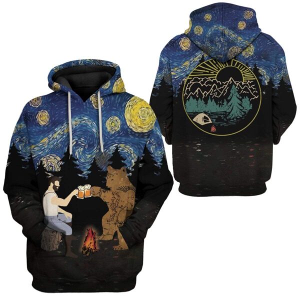 Gearhuman 3D Camping Father's Day Custom Hoodies Apparel GA25022 3D Custom Fleece Hoodies