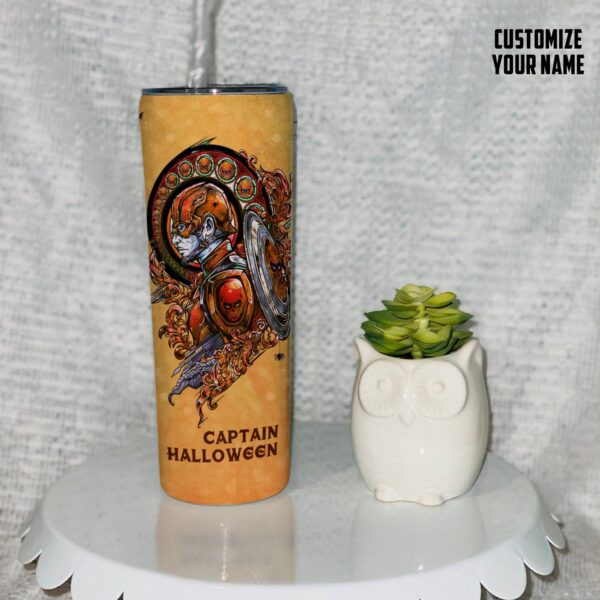 Gearhuman 3D Captain Halloween Custom Design Vacuum Insulated Tumbler GJ02101 Tumbler 