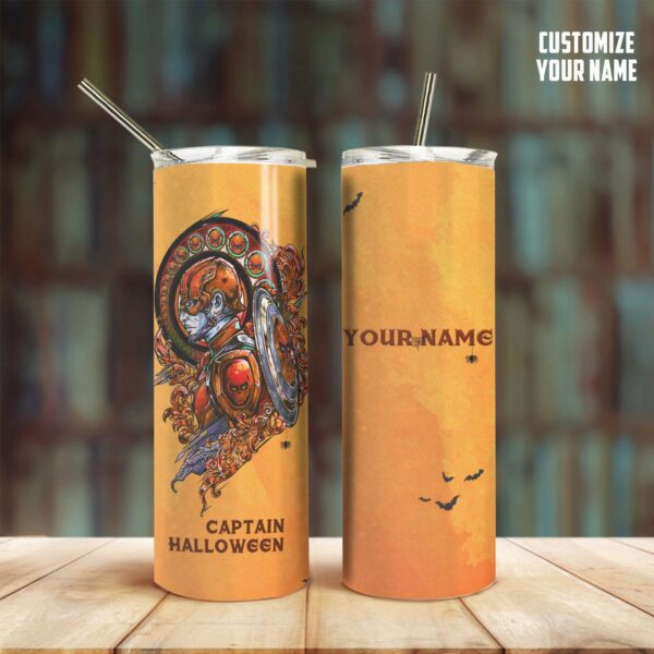 Gearhuman 3D Captain Halloween Custom Design Vacuum Insulated Tumbler GJ02101 Tumbler Long 20oz