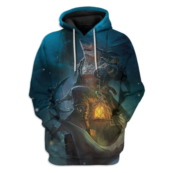 Gearhuman 3D Captain Shark Night Custom T-Shirts Hoodies Apparel AN-A14026 3D Custom Fleece Hoodies Hoodie S