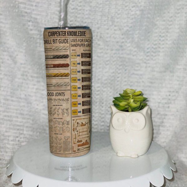 Gearhuman 3D Carpenter Knowleged Custom Name Design Insulated Vacuum Tumbler GV14016 Tumbler 