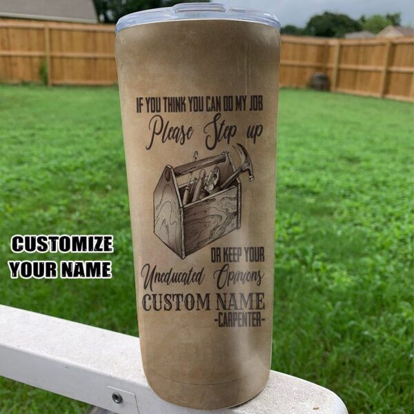Gearhuman 3D Carpenter Knowleged Custom Name Design Insulated Vacuum Tumbler GV14016 Tumbler 