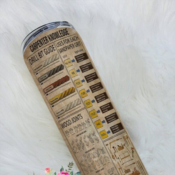 Gearhuman 3D Carpenter Knowleged Custom Name Design Insulated Vacuum Tumbler GV14016 Tumbler 