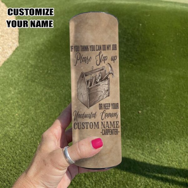 Gearhuman 3D Carpenter Knowleged Custom Name Design Insulated Vacuum Tumbler GV14016 Tumbler 