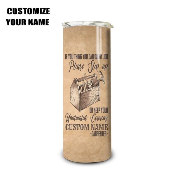 Gearhuman 3D Carpenter Knowleged Custom Name Design Insulated Vacuum Tumbler GV14016 Tumbler Long 20oz 