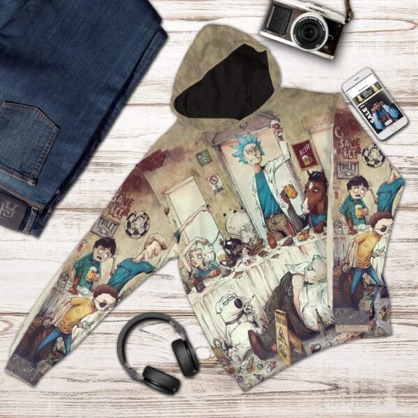 Gearhuman 3D Cartoon Multiverse Custom Hoodie Apparel GW14072 3D Custom Fleece Hoodies 