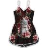 Gearhuman 3D Cat And Flower Custom Rompers GV14106 Rompers Rompers S