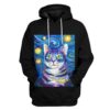 Gearhuman 3D Cat Art Custom Hoodie Apparel GN17084 3D Custom Fleece Hoodies Hoodie S