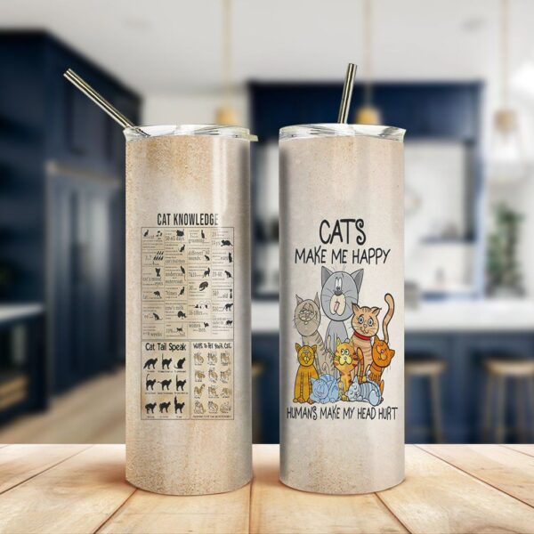 Gearhuman 3D Cat Knowledge Custom Tumbler GB06014 Tumbler 