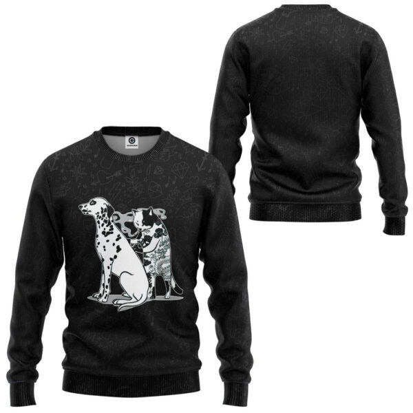 Gearhuman 3D Cat Tattoo Custom Tshirt Hoodie Apparel GC21102 3D Apparel