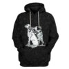 Gearhuman 3D Cat Tattoo Custom Tshirt Hoodie Apparel GC21102 3D Apparel Hoodie S