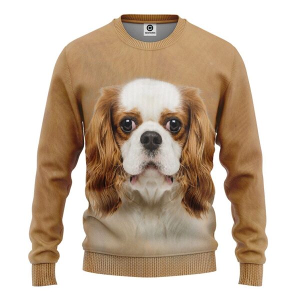 Gearhuman 3D Cavalier King Charles Spaniel Dog Tshirt Hoodie Apparel GV050310 3D Apparel Long Sleeve S