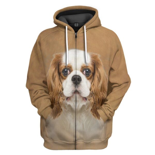 Gearhuman 3D Cavalier King Charles Spaniel Dog Tshirt Hoodie Apparel GV050310 3D Apparel Zip Hoodie S