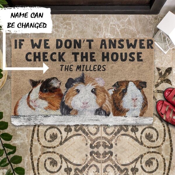 Gearhuman 3D Check The Guinea Pig House Custom Name Doormat GB230210 Doormat