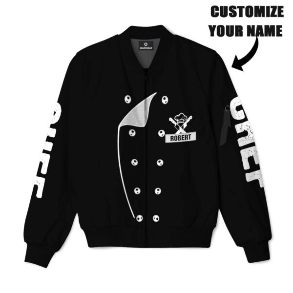 Gearhuman 3D Chef Black Uniform Custom Name Bomber GB180211 Bomber Jacket Bomber S