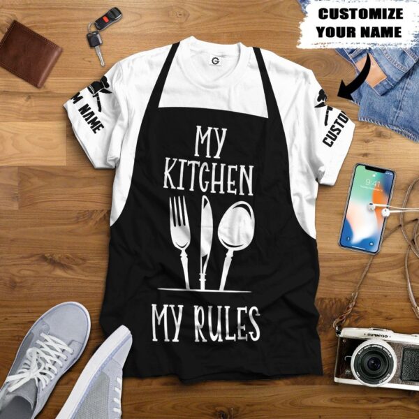 Gearhuman 3D Chef Rules Custom Name Tshirt Hoodie Apparel GB17026 3D Apparel