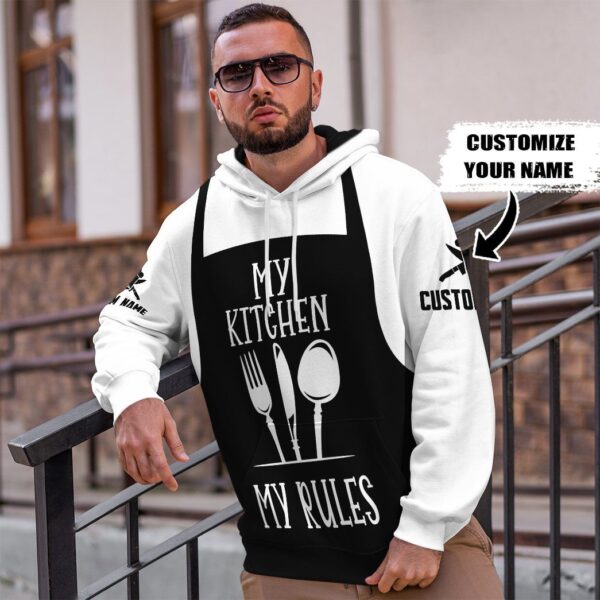 Gearhuman 3D Chef Rules Custom Name Tshirt Hoodie Apparel GB17026 3D Apparel