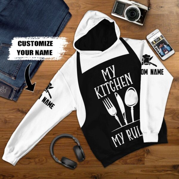 Gearhuman 3D Chef Rules Custom Name Tshirt Hoodie Apparel GB17026 3D Apparel