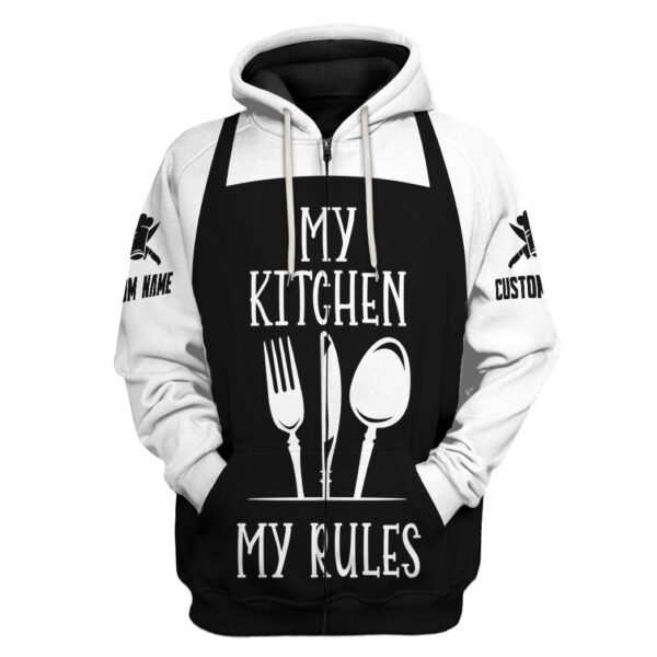 Gearhuman 3D Chef Rules Custom Name Tshirt Hoodie Apparel GB17026 3D Apparel Zip Hoodie S