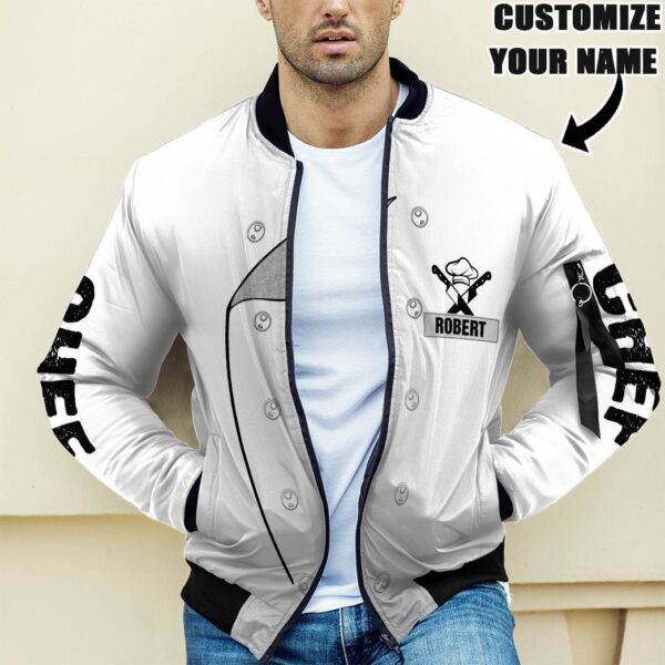 Gearhuman 3D Chef White Uniform Custom Name Bomber GB180213 Bomber