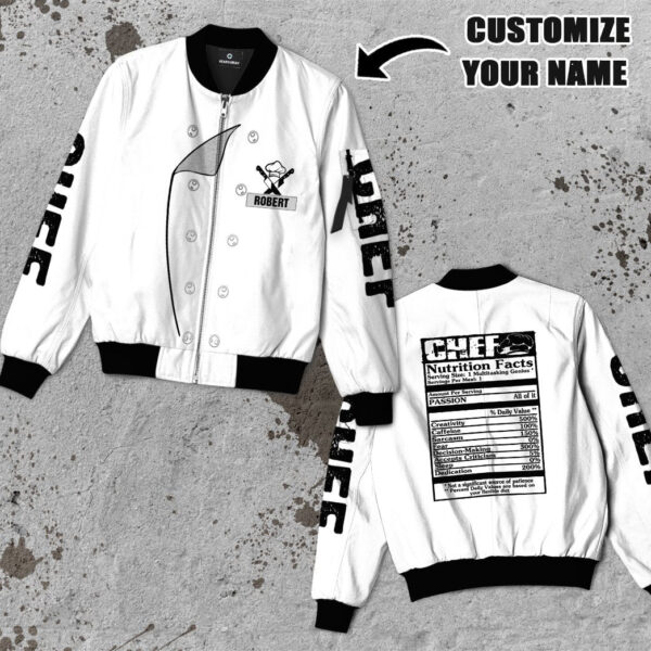 Gearhuman 3D Chef White Uniform Custom Name Bomber GB180213 Bomber