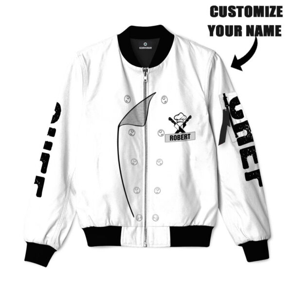 Gearhuman 3D Chef White Uniform Custom Name Bomber GB180213 Bomber Jacket Bomber S
