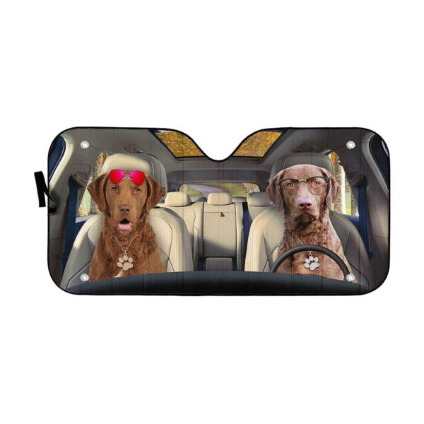 Gearhuman 3D Chesapeake Bay Retriever Dog Auto Car Sunshade GV010311 Auto Sunshade 57''x27.5''