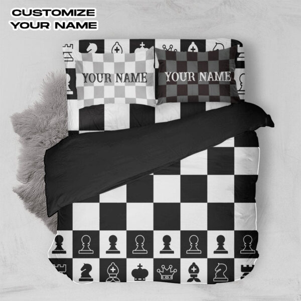 Gearhuman 3D Chessboard Custom Name Bedding Set GB24127 Bedding Set