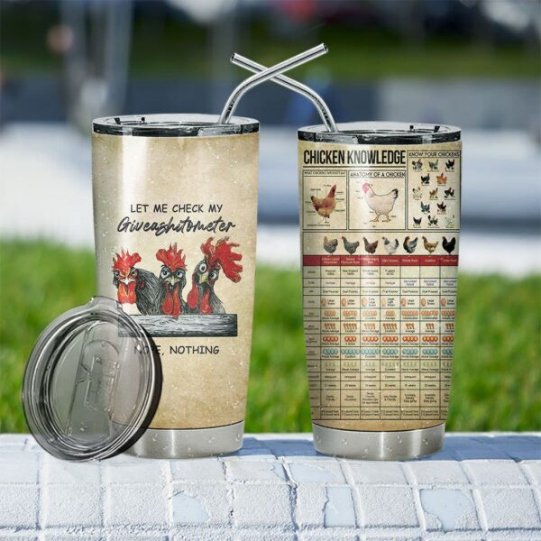 Gearhuman 3D Chick Knowledge Giveashitometer Custom Tumblerr GB01022 Tumbler