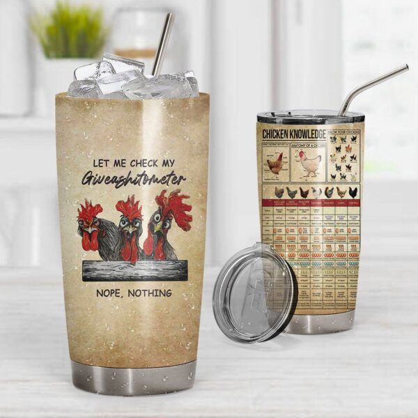 Gearhuman 3D Chick Knowledge Giveashitometer Custom Tumblerr GB01022 Tumbler