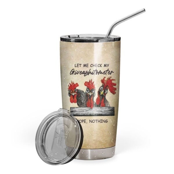 Gearhuman 3D Chick Knowledge Giveashitometer Custom Tumblerr GB01022 Tumbler Short 20oz