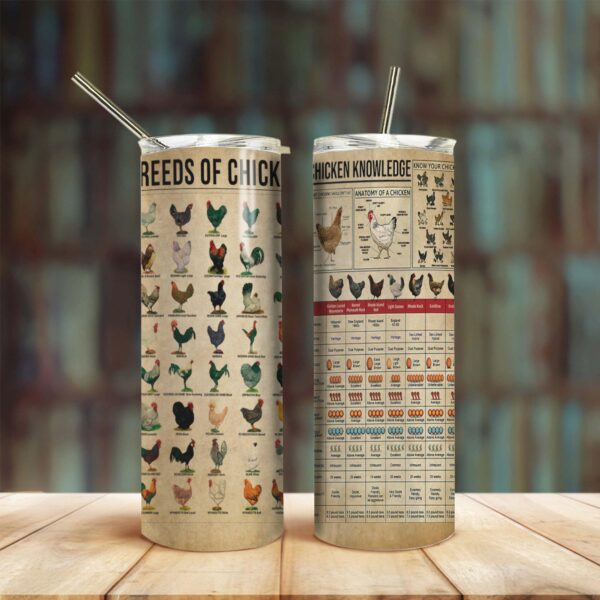 Gearhuman 3D Chicken Knowledge Custom Design Insulated Vacuum Tumbler GW13106 Tumbler