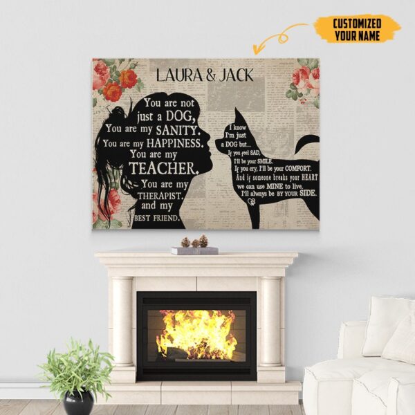 Gearhuman 3D Chihuahua My Best Friend Custom Name Canvas GW260114 Canvas