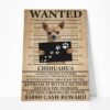 Gearhuman 3D Chihuahua Wanted Canvas GK260121 Canvas 1 Piece Non Frame M