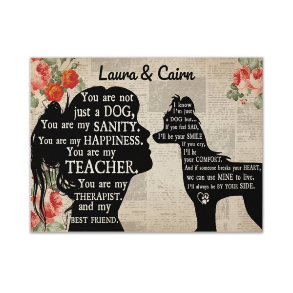 Gearhuman 3D Chinese Crested My Best Friend Custom Name Canvas GW260128 Canvas 1 Piece Non Frame M