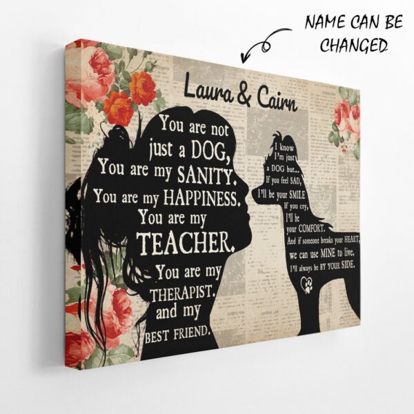 Gearhuman 3D Chinese Crested My Best Friend Custom Name Canvas GW260128 Canvas