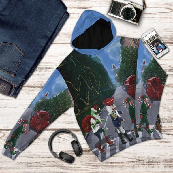 Gearhuman 3D Christmas Abbey Road Custom Hoodie Apparel GW13102 3D Apparel 